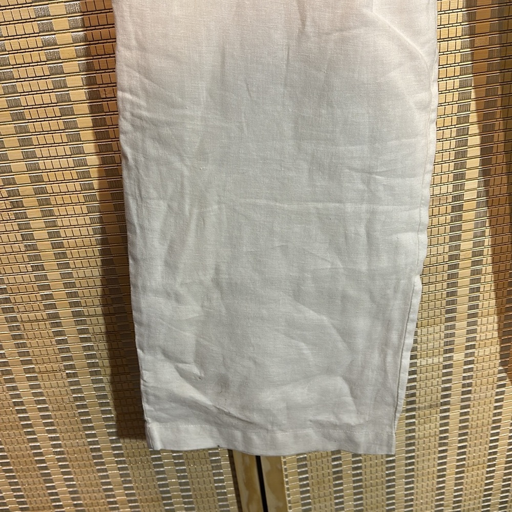 Charter Club Pant Shop Linen Cotton Drawstring Waistband Winter White Pants 8 - Picture 6 of 14